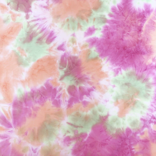 PT-2521-506-PISTACHIO-PINK-PEACH - HAND TIE DYE FRENCH TERRY 63%POLY  33%RAYON  4% SPANDEX