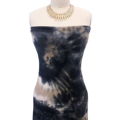PT-2839-HVY-RSJ-NAVY-COMBO - HAND TIE DYE RSJ 95% RAYON 5% SPANDEX JERSEY