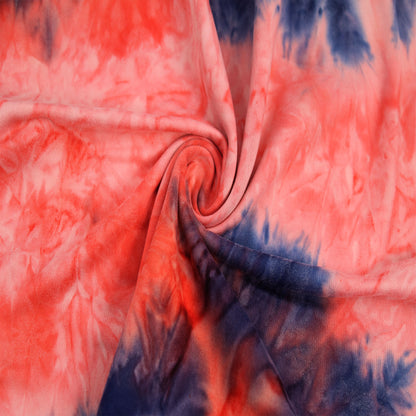 PT-808-668-NAVY-CORAL - HAND TIE DYE 92%POLY 8%SPANDEX DTY DOUBLE SIDED BRUSH