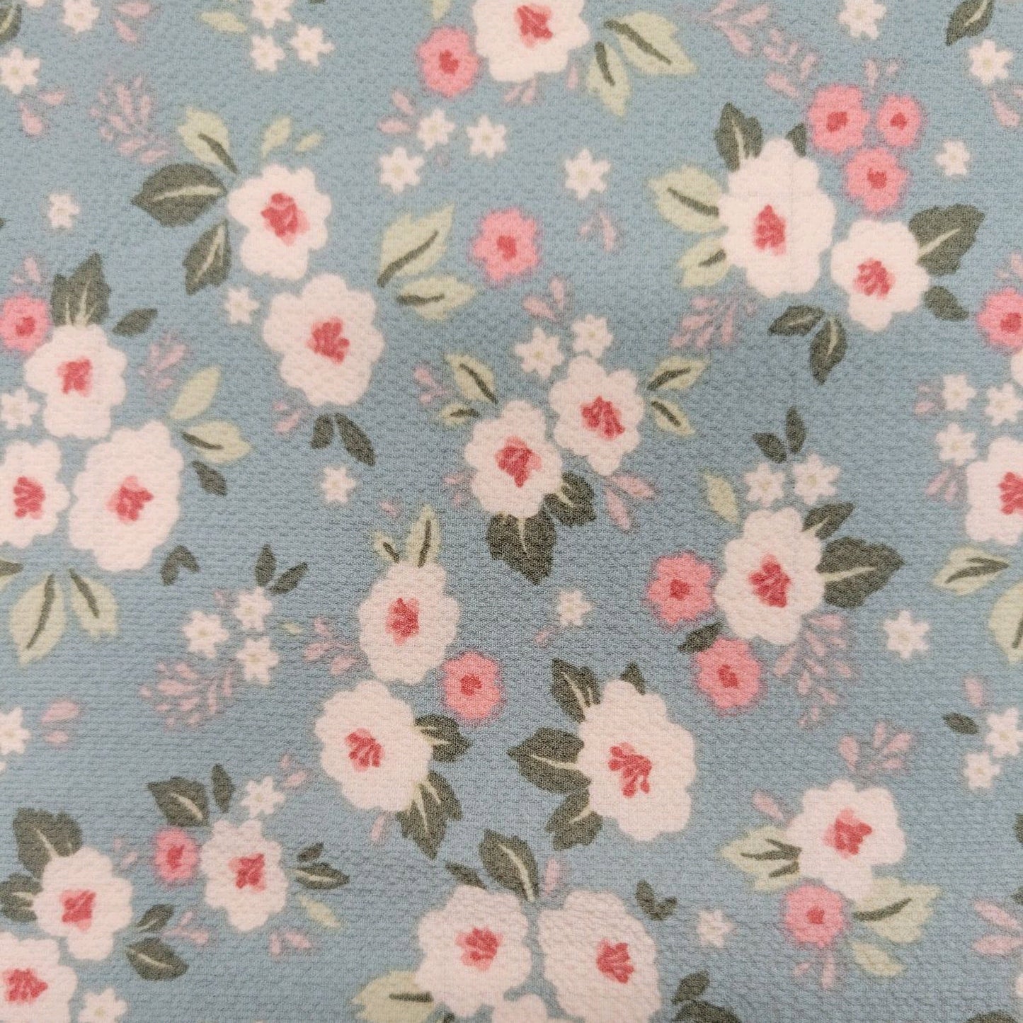 PZ-2564-586-Z-SAGE-FLAMINGO - PRINTED CREPE CHIFFON 97% POLY 3% SPANDEX